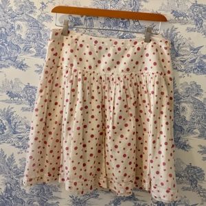 GAP Pink and Cream Polka Dotted Skirt Size 2